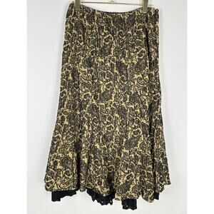 Vintage Fairy Steampunk‎ Skirt David Brooks Size 12 Western Tier Paisley Women's